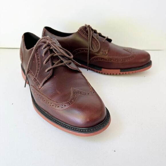 Cole‎ Haan Mens 9.5 Great Jones Wingtip Dress Shoes Sequoia main image 4